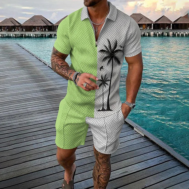 JAXON™ | PALM OASIS POLO AND SHORTS CO-ORD