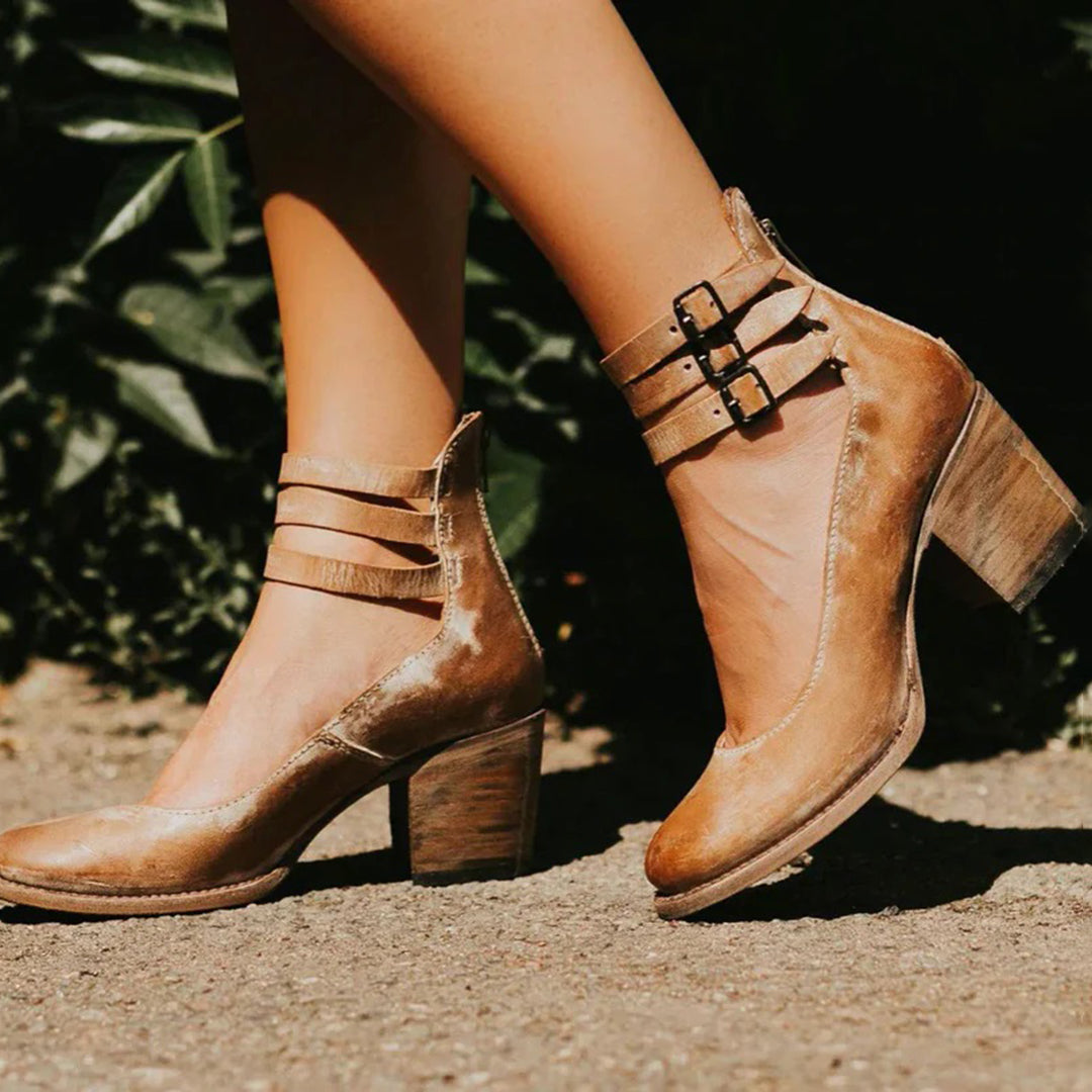 EVIE™ | BUCKLE STRAP ANKLE BOOTS