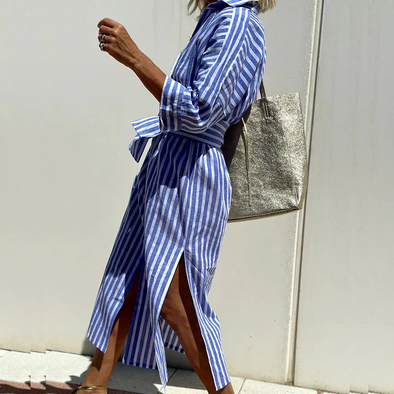 STELLA™ | MODERN STRIPED SHIRT DRESS