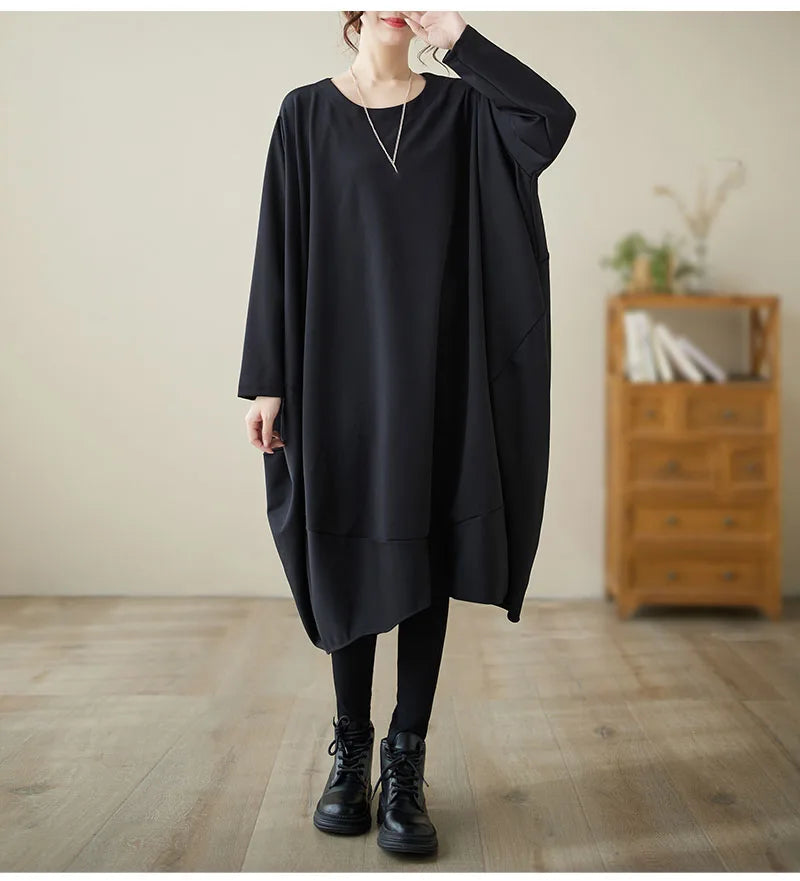 KATIE™ | COZY COTTON DRESS LONG SLEEVE