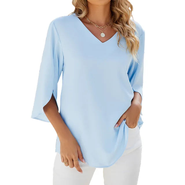 MAIA™ | ELEGANT V-NECK BLOUSE