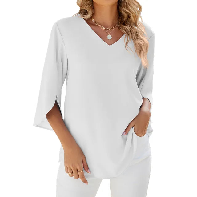 MAIA™ | ELEGANT V-NECK BLOUSE