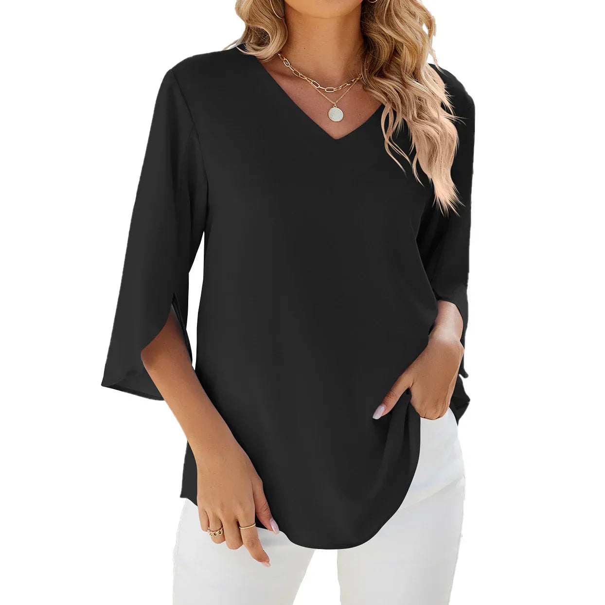 MAIA™ | ELEGANT V-NECK BLOUSE