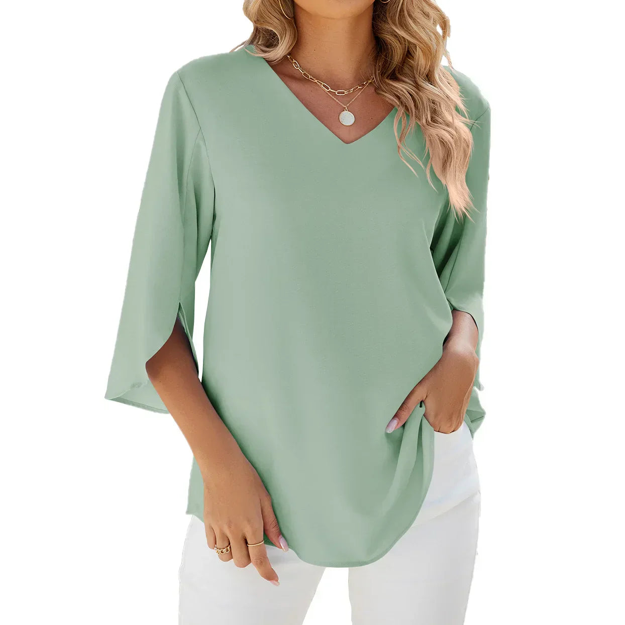 MAIA™ | ELEGANT V-NECK BLOUSE