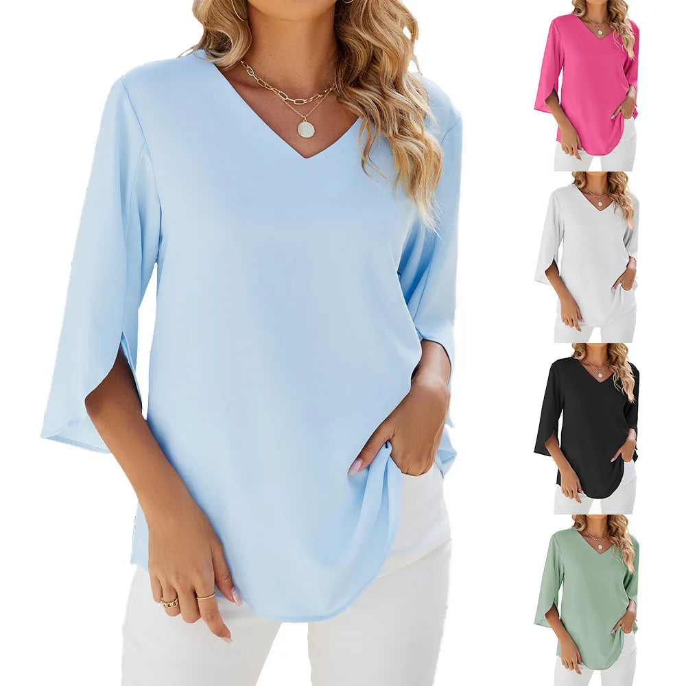 MAIA™ | ELEGANT V-NECK BLOUSE