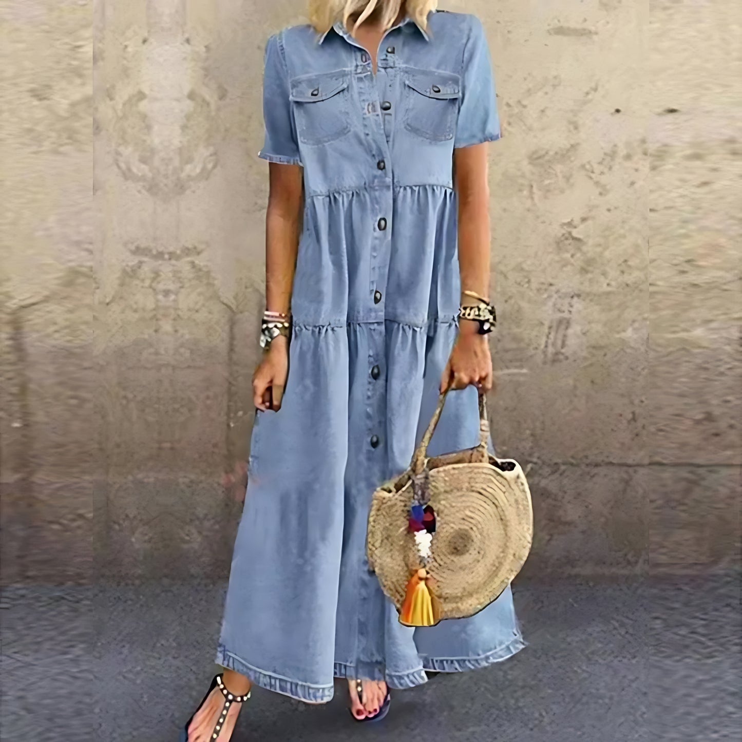 ZADIE™ | EFFORTLESS ELEGANCE DENIM DRESS